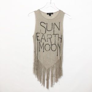 COPY - Living Doll Fringe Boho Tank Printed Small